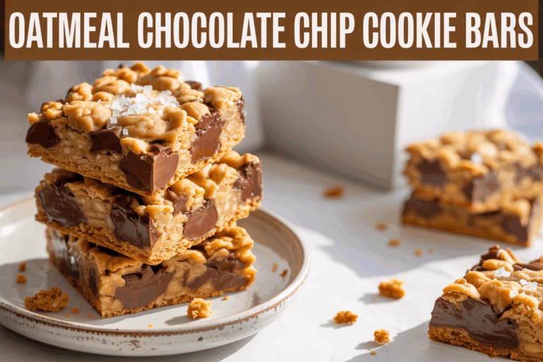 Hearty Oatmeal Chocolate Chip Cookie Bars Recipe