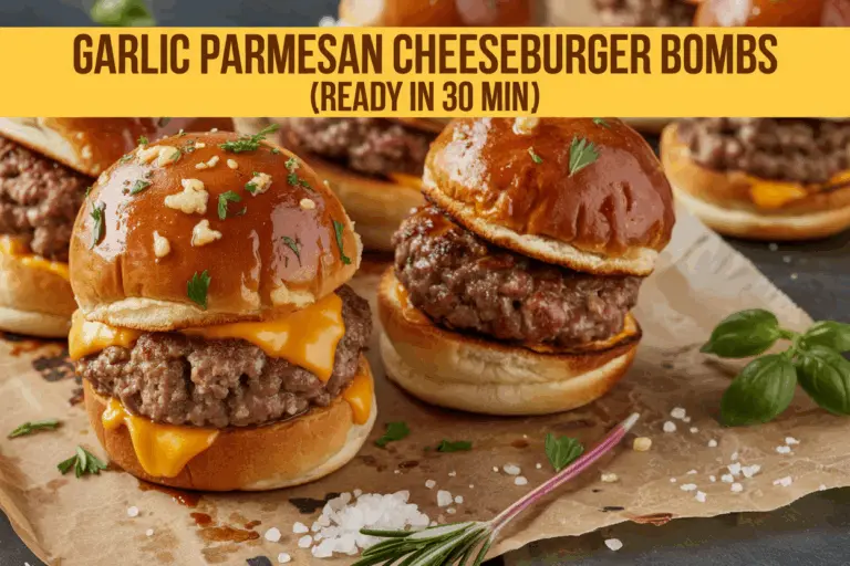 Garlic Parmesan Cheeseburger Bombs Recipe (READY IN 30 MIN!)
