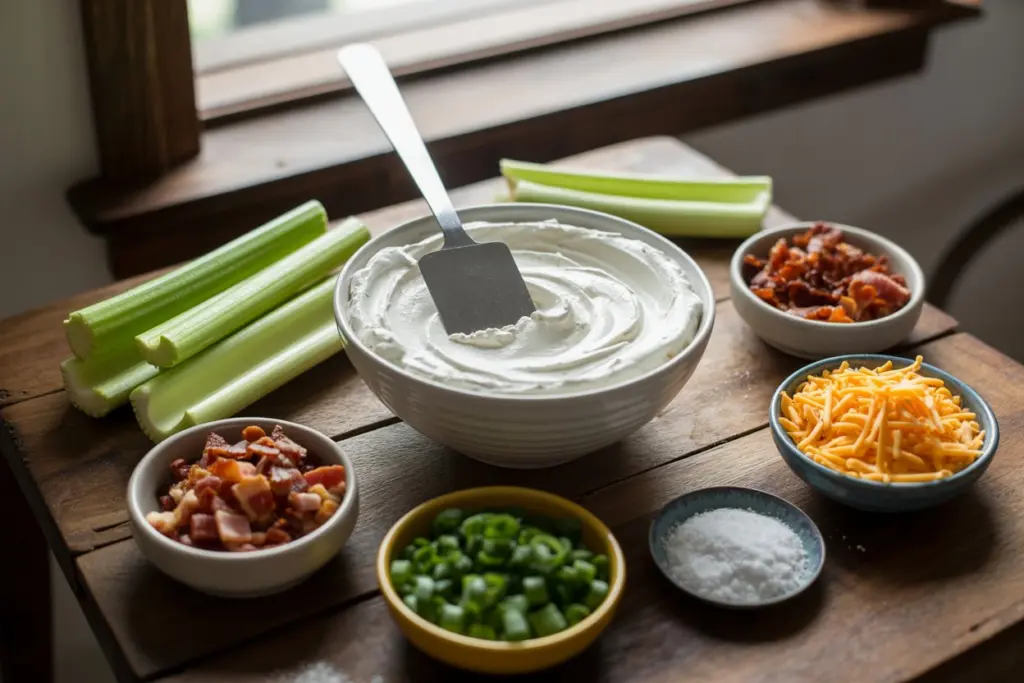 cheddar bacon celery sticks
