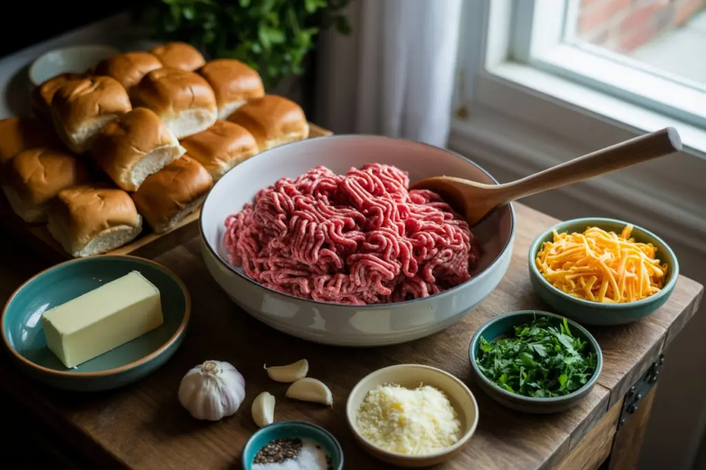 Garlic Parmesan Cheeseburger Bombs