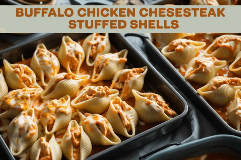 Stuffed Shells Recipe – Buffalo Chicken Cheesesteak Twist