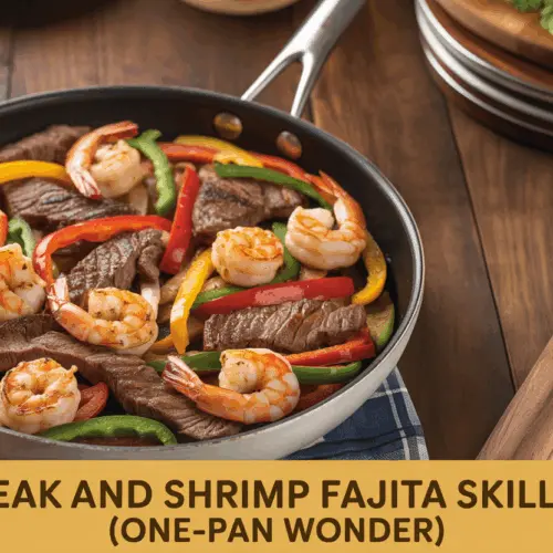 Sizzling Steak and Shrimp Fajita Skillet (Ready in 25 min!)