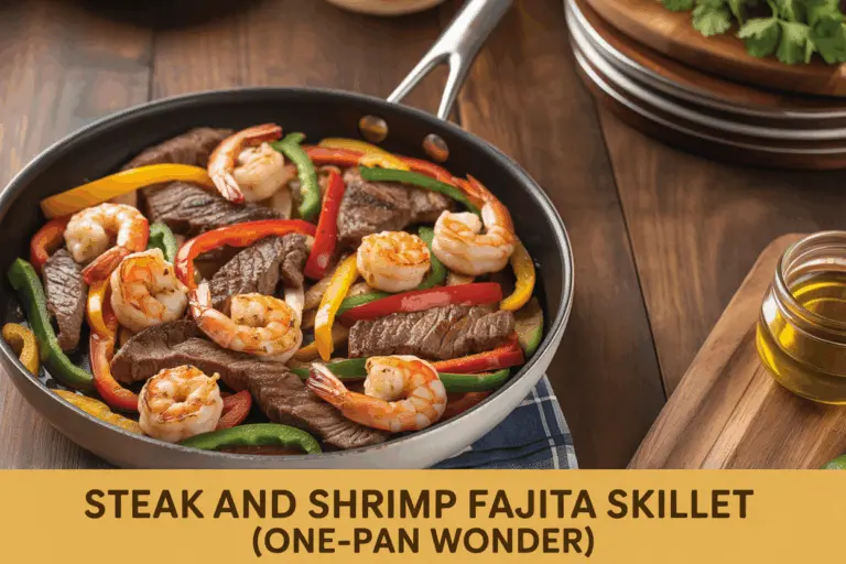 Sizzling Steak and Shrimp Fajita Skillet (Ready in 25 min!)